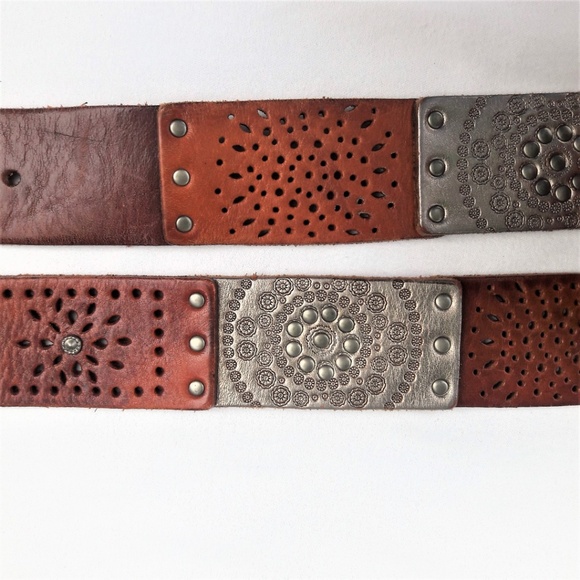 Fossil Accessories - Fossil Leather Belt Solid Brass Buckle M